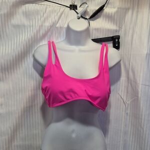 No Boundaries Large Hot Pink Double-Strap Swim Bralette
